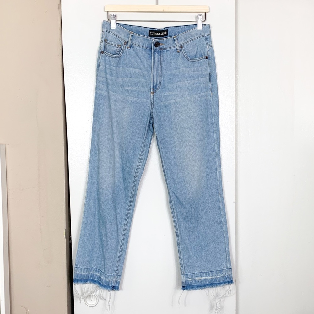 Express High Rise Straight Crop Jeans